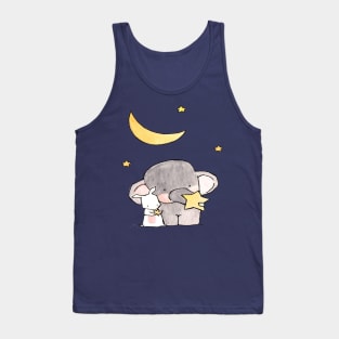 A Rabbit & The Baby Elephant Playing With Fallen Star Tank Top